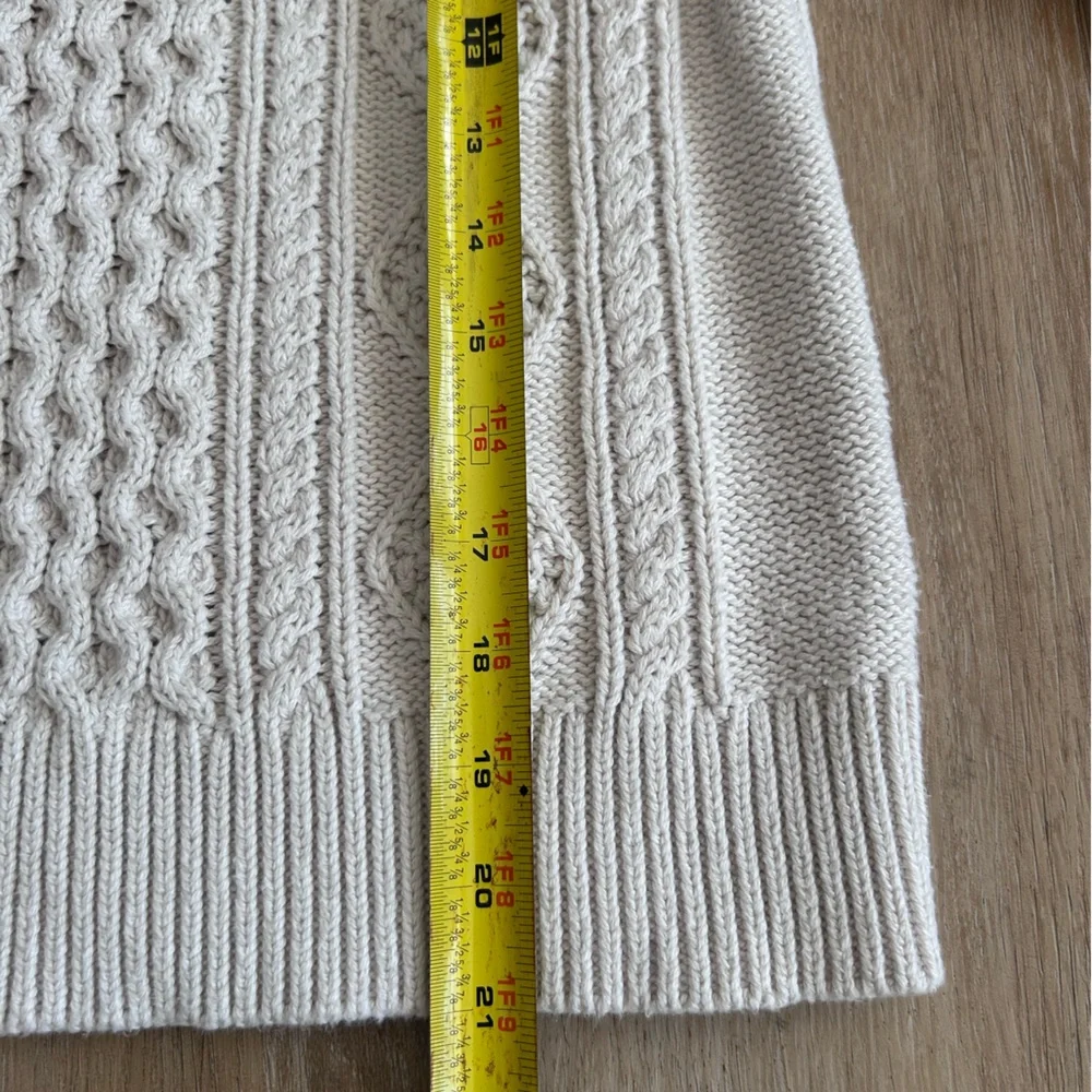 J. Crew Crewcuts Kids Ivory Cable Knit Sweater - Picture 7 of 7